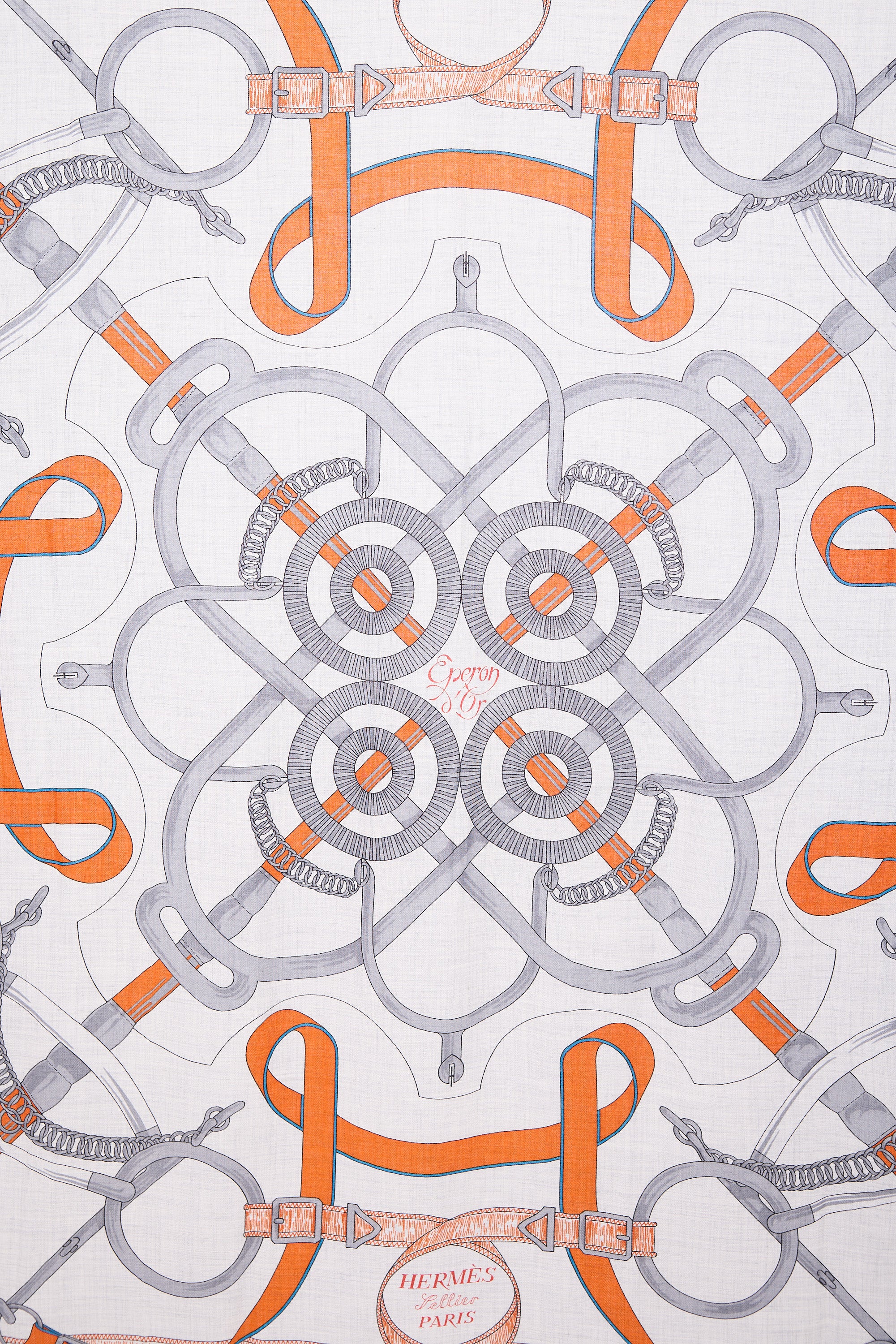 Hermès Silk & Cashmere Eperon D'Or 140 Shawl