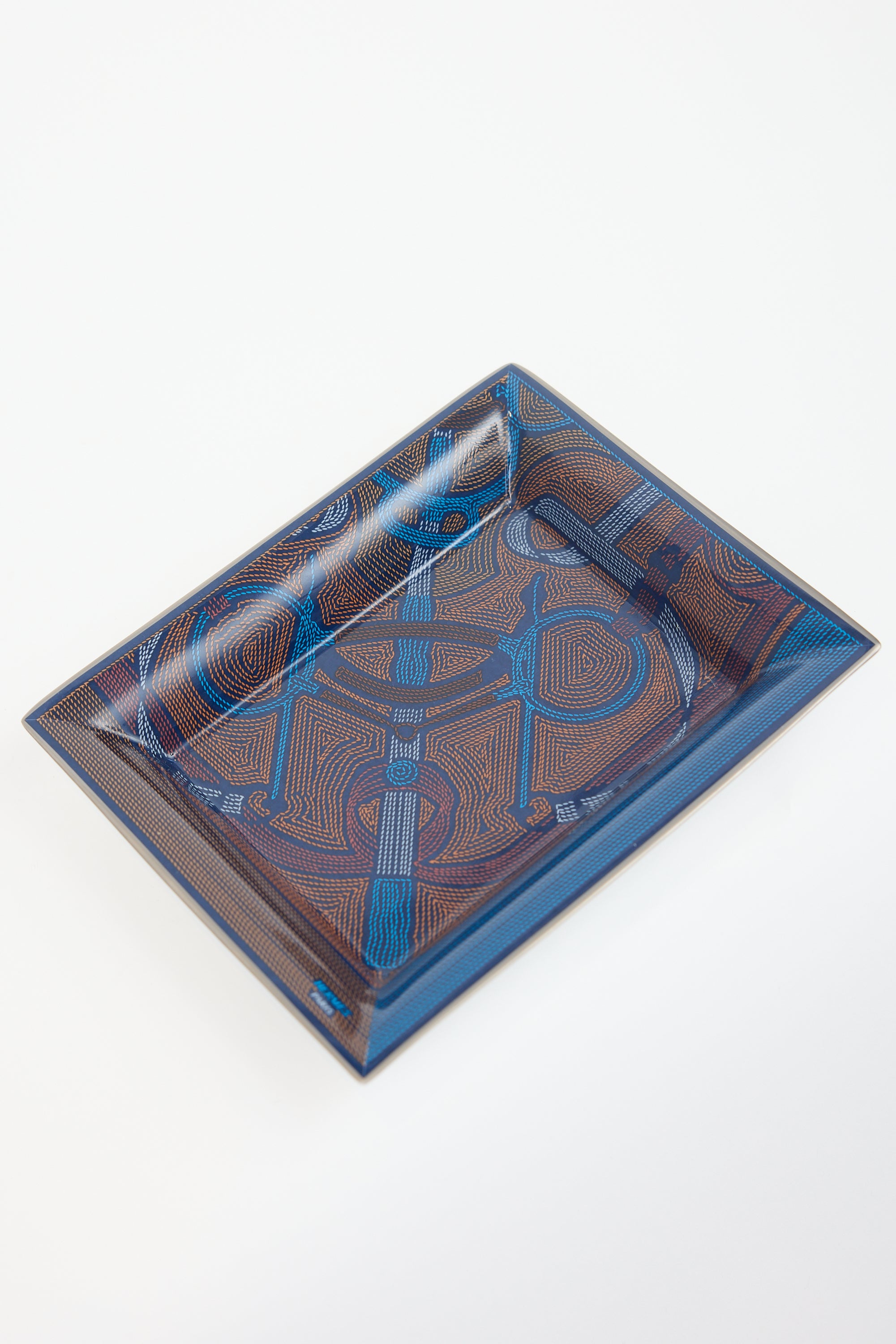 Hermès Porcelain Eperon d'Or Sellier Change Tray