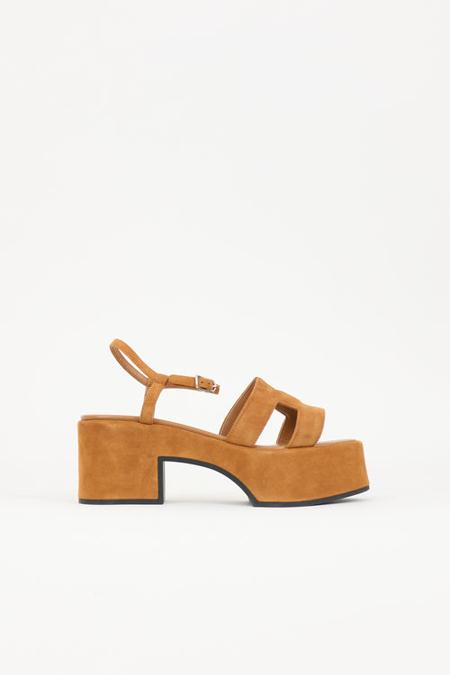 Hermès Suede Jam 30 Sandal