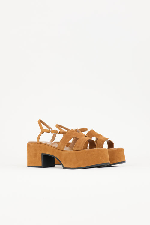 Hermès Suede Jam 30 Sandal