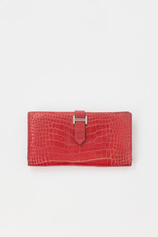 Hermès Exotic Leather Bearn Wallet
