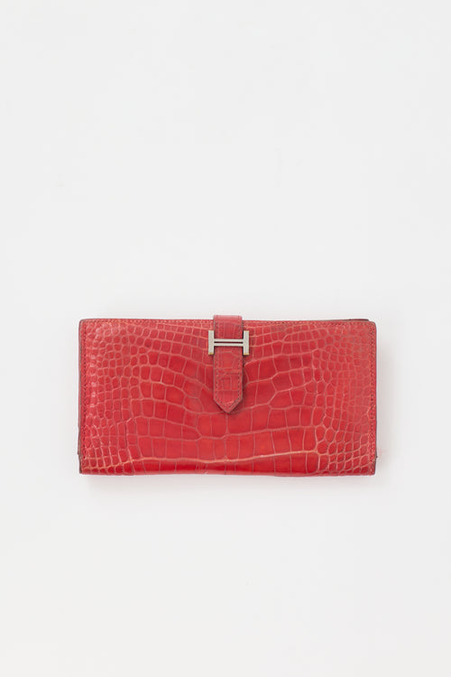 Hermès Exotic Leather Bearn Wallet