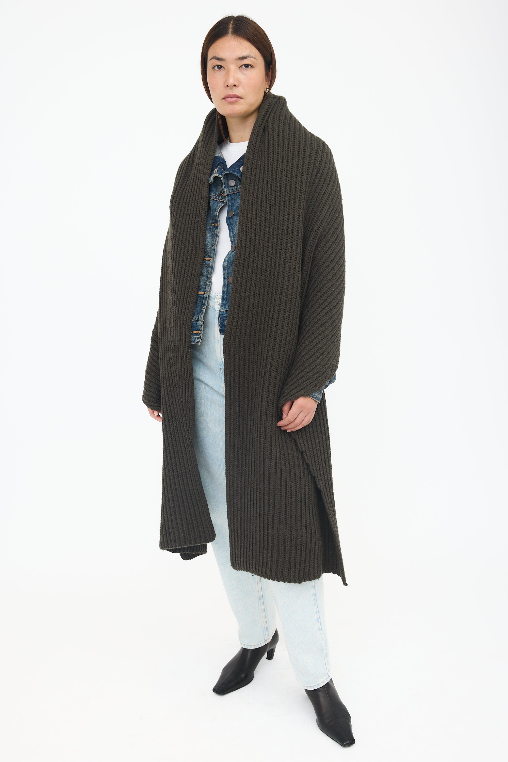 Haider Ackermann Wool Ribbed Shawl