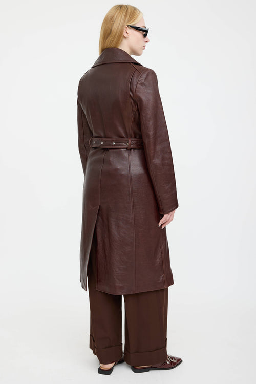Helmut Lang Leather Trench Coat
