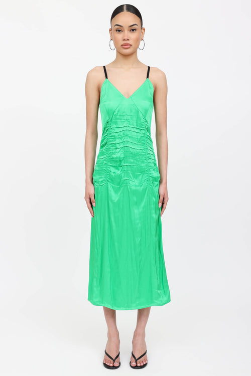 Helmut Lang Ruched Slip Dress
