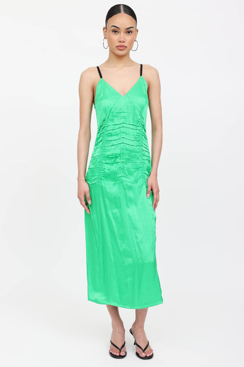 Helmut Lang Ruched Slip Dress