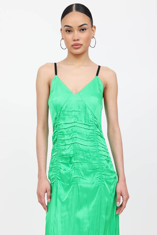 Helmut Lang Ruched Slip Dress