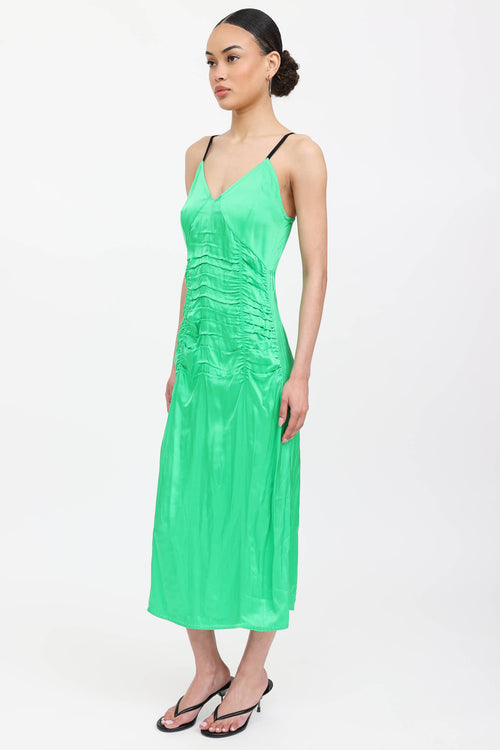 Helmut Lang Ruched Slip Dress