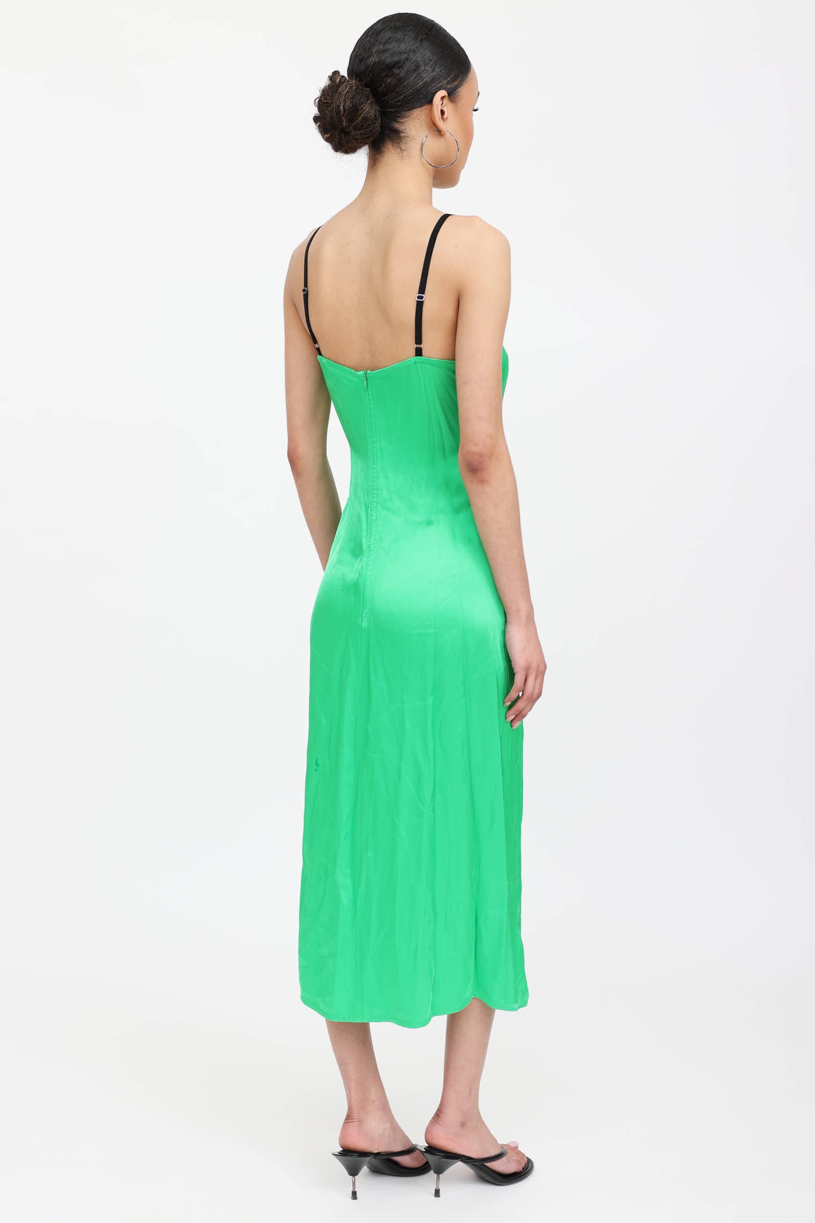 Helmut Lang Ruched Slip Dress