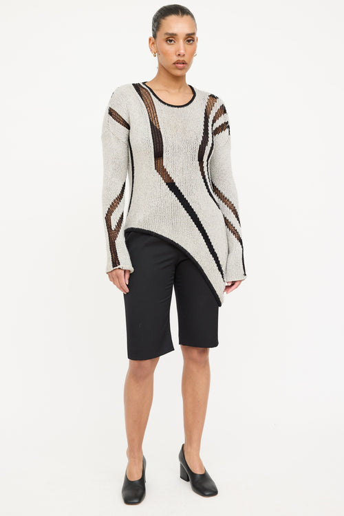 Helmut Lang Asymmetrical Knit Sweater