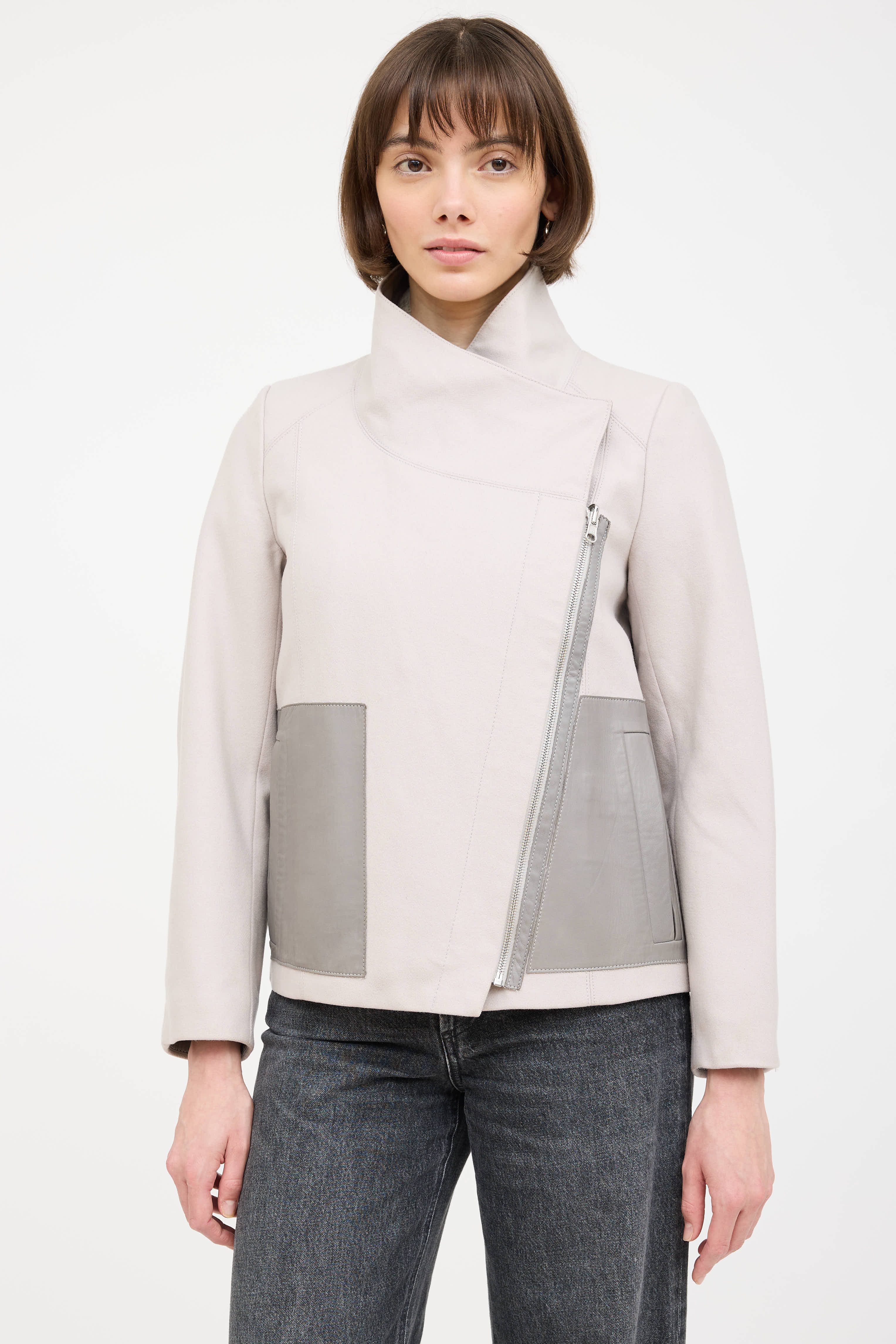 Helmut Lang Wool Fur Lined Reversible Jacket