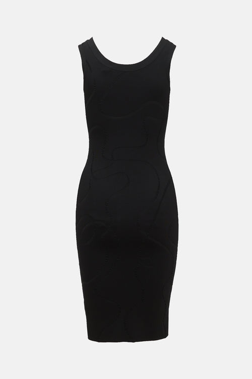 Helmut Lang Knit Patterned Dress