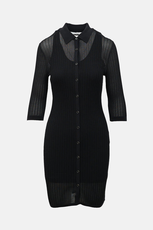 Helmut Lang Knit Polo Dress