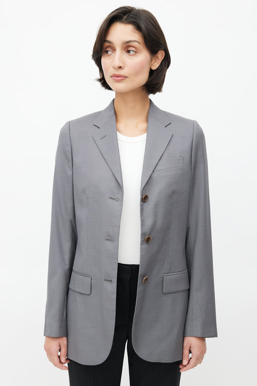 Helmut Lang Mid 1990's Bondage Strap Wool Blazer
