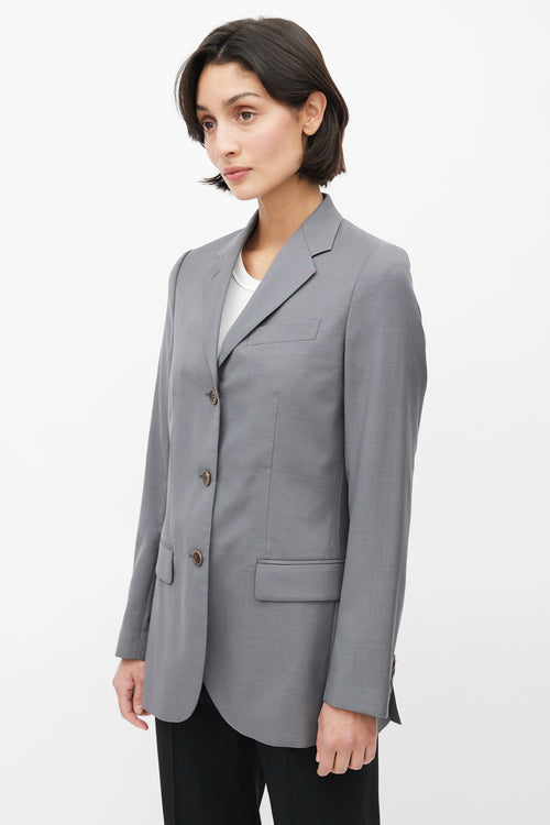 Helmut Lang Mid 1990's Bondage Strap Wool Blazer