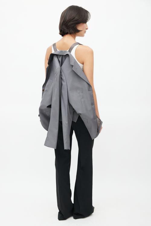 Helmut Lang Mid 1990's Bondage Strap Wool Blazer