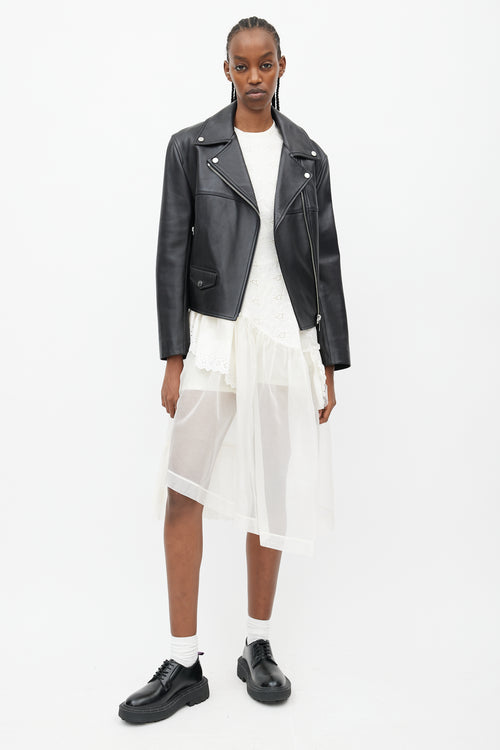 Helmut Lang Black Leather Moto Jacket