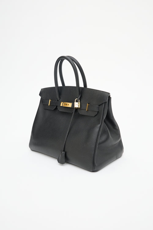 Hermès 1995 Noir Ardennes Birkin 35 Bag