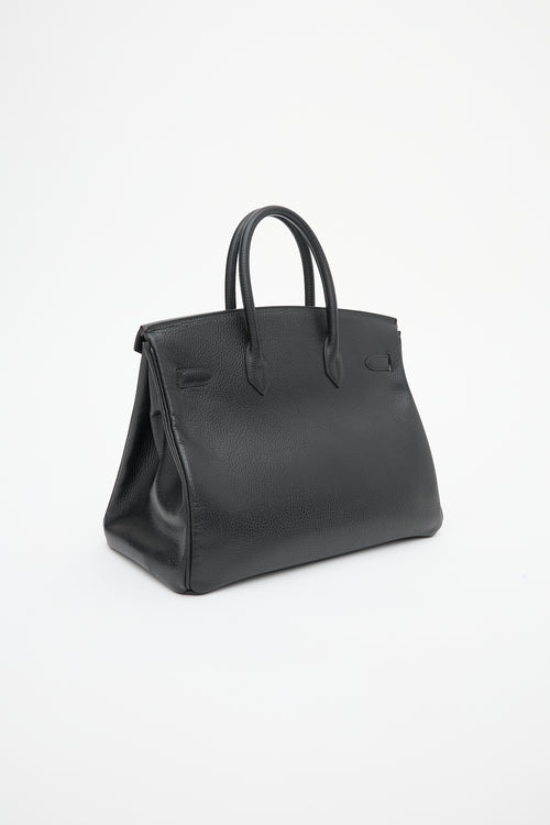 Hermès 1995 Noir Ardennes Birkin 35 Bag