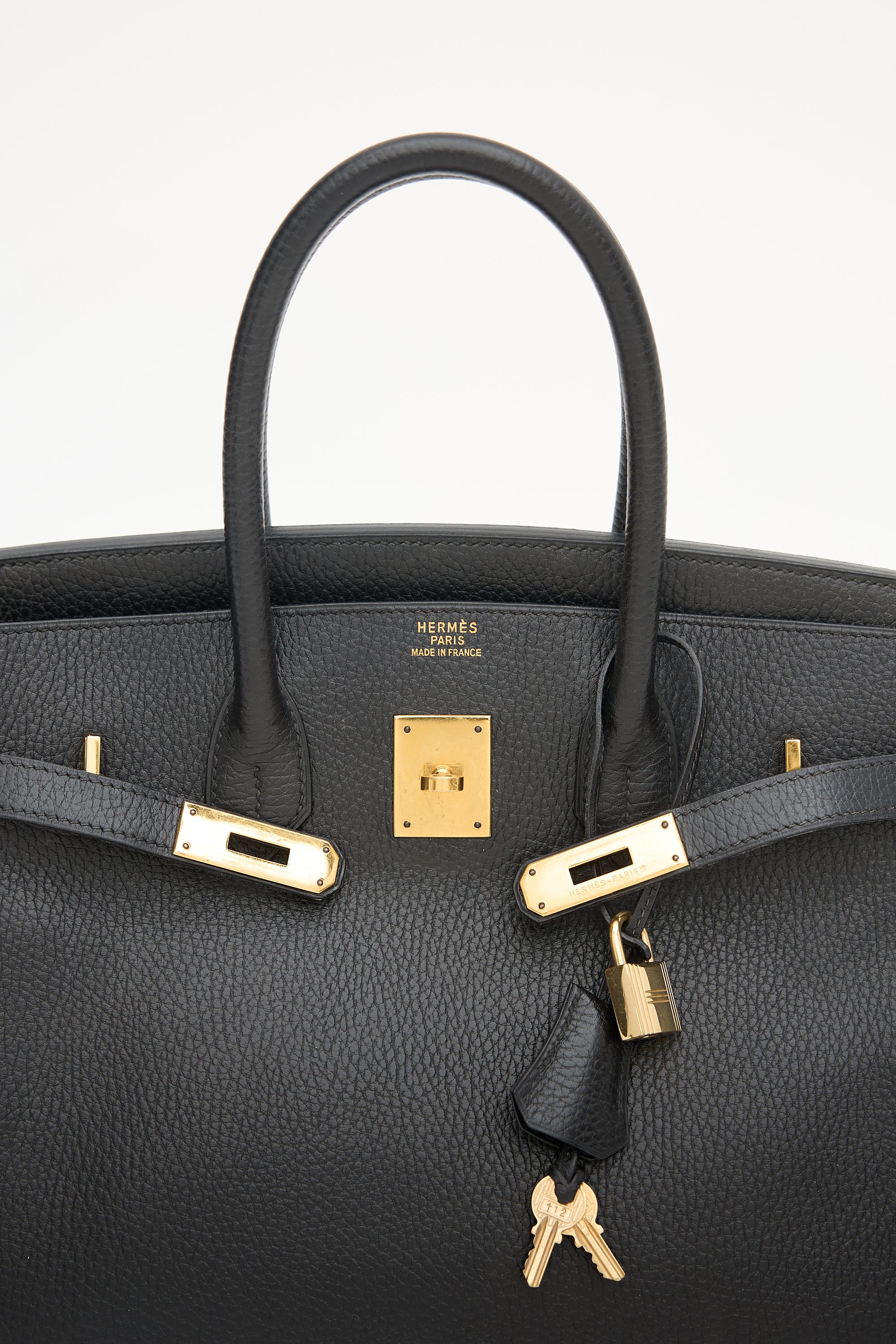 Hermès 1995 Noir Ardennes Birkin 35 Bag