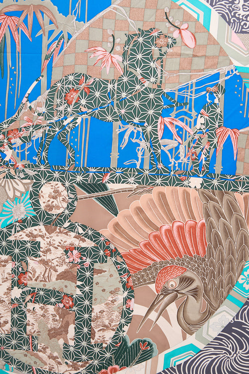 Hermès Silk Ex Libris En Kimonos 90 Scarf