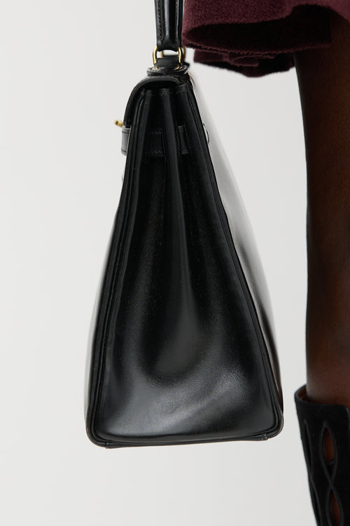 Hermès 1964 Noir Box Kelly Retourne 32 Bag