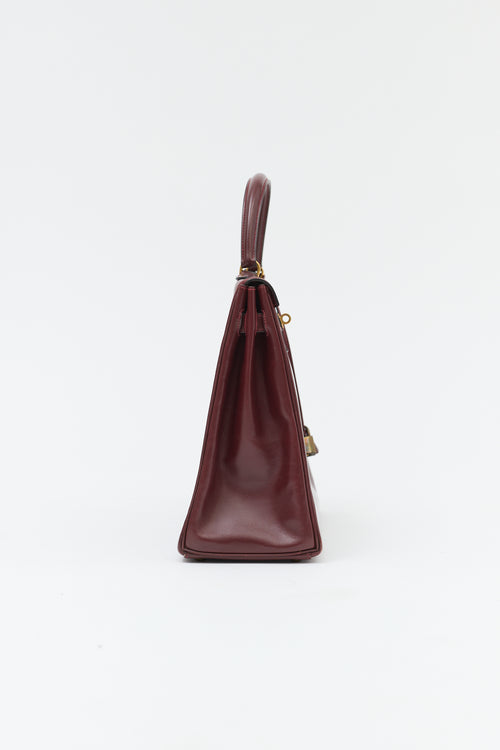 Hermès 1975 Rouge H Box Kelly Retourne 35 Bag