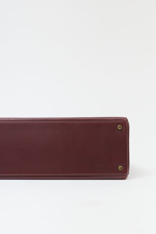 Hermès 1975 Rouge H Box Kelly Retourne 35 Bag