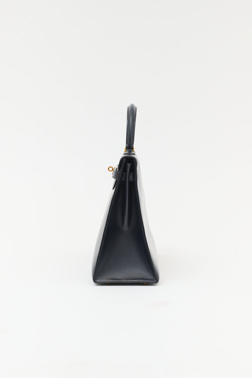 Hermès 1990 Indigo Box Kelly Sellier 35 Bag