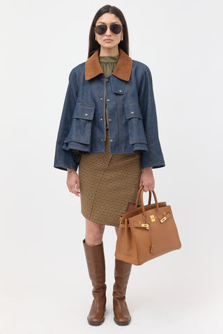 Hermès 1994 Gold Courchevel Birkin 35 Bag