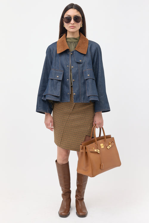 Hermès 1994 Gold Courchevel Birkin 35 Bag