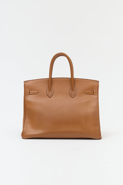 Hermès 1994 Gold Courchevel Birkin 35 Bag