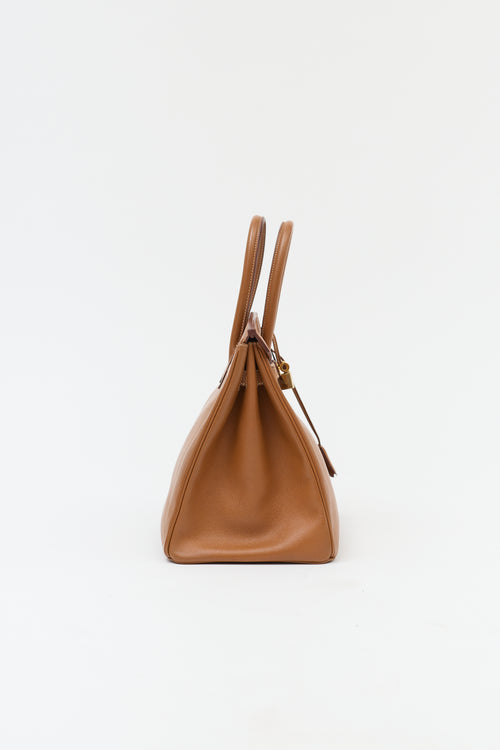 Hermès 1994 Gold Courchevel Birkin 35 Bag