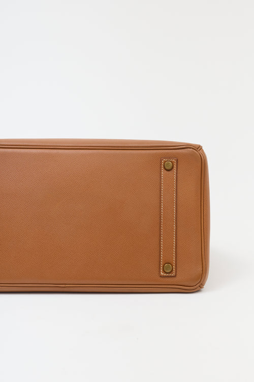 Hermès 1994 Gold Courchevel Birkin 35 Bag