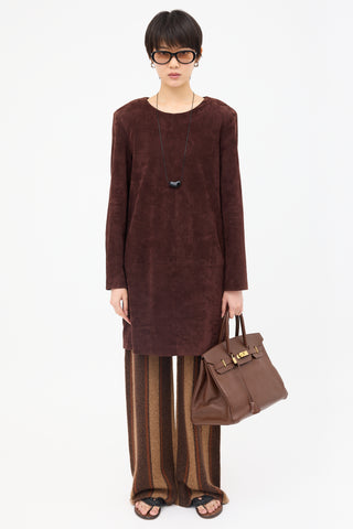 Hermès 2000 Marron Fonce Courchevel Birkin 35 Bag