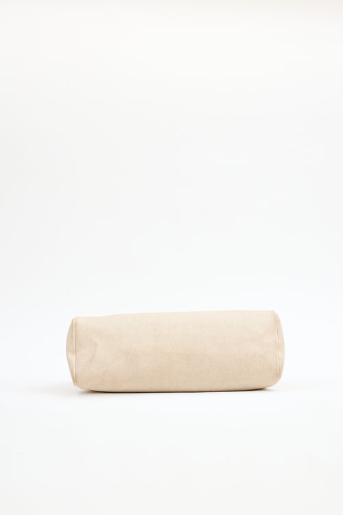 Hermès 2000 Écru Toile Canvas & Fauve Vache Hunter Leather HerBag 2-in-1