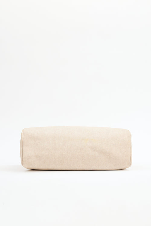 Hermès 2000 Écru Toile Canvas & Fauve Vache Hunter Leather HerBag 2-in-1