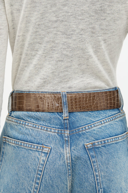 Hermès 2008 Exotic Leather Reversible Constance H Belt