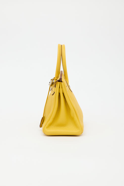 Hermès 2009 Jaune Ambre Clemence Birkin 30 Bag