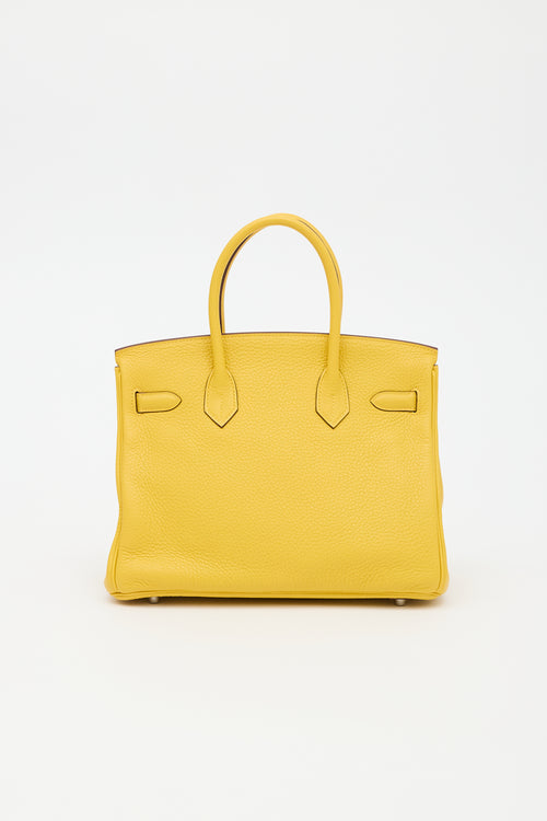 Hermès 2009 Jaune Ambre Clemence Birkin 30 Bag