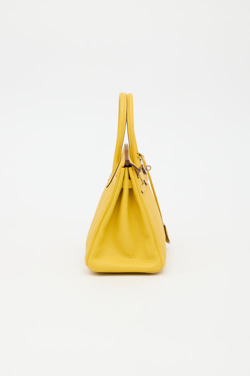Hermès 2009 Jaune Ambre Clemence Birkin 30 Bag