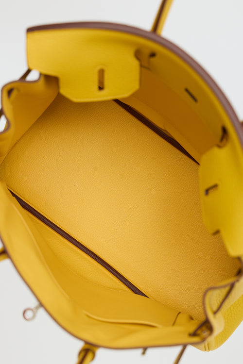 Hermès 2009 Jaune Ambre Clemence Birkin 30 Bag