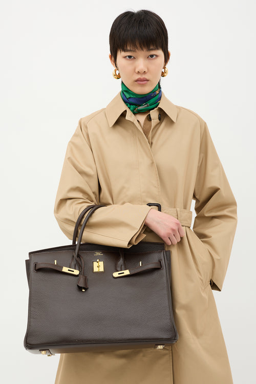 Hermès 2010 Chocolat Epsom Birkin 40 Bag