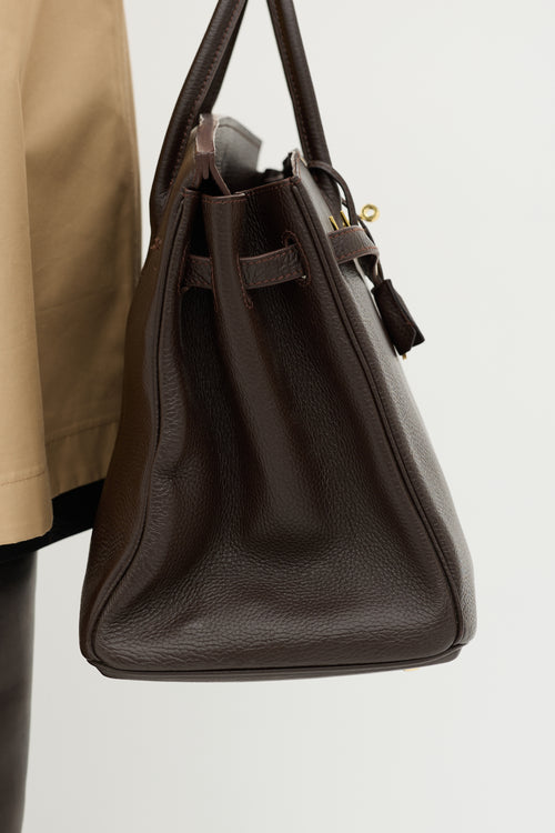 Hermès 2010 Chocolat Epsom Birkin 40 Bag