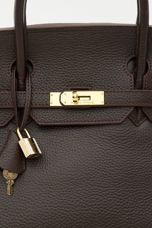 Hermès 2010 Chocolat Epsom Birkin 40 Bag