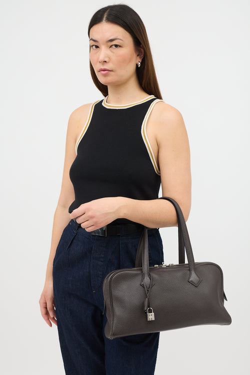 Hermès 2011 Ebene Clemence Victoria Elan 38 Bag