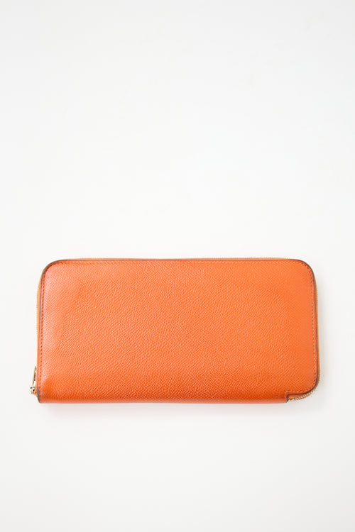 Hermès 2015 Epsom & Barenia Leather Silk'In Classique Wallet