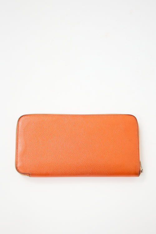 Hermès 2017 Epsom & Barenia Leather Silk'In Classique Wallet