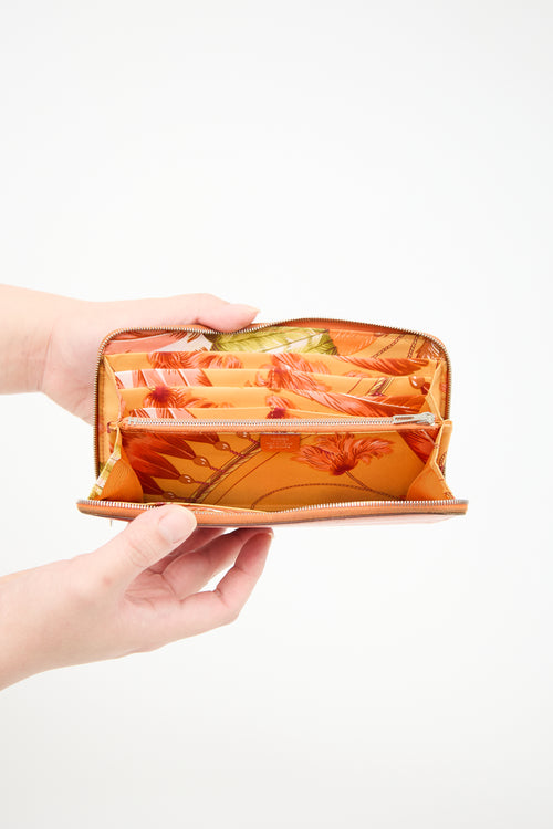 Hermès 2016 Epsom & Barenia Leather Silk'In Classique Wallet