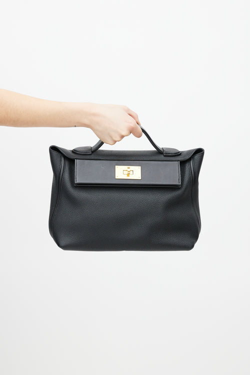 Hermès 2018 Black Maurice & Swift Leather 24/24 Bag
